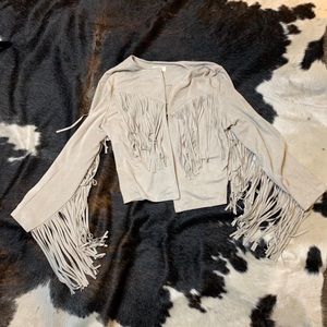 Suede Fringe Jacket